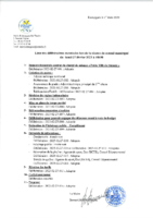 liste des délibérations examinées lors de la séance du CM du 27 février 2023